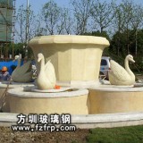 HP186玻璃鋼動物噴泉雕塑 廣場大型噴泉花盆噴泉魚池設(shè)計(jì)