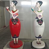 上海玻璃鋼美少女企業(yè)形象雕塑定制