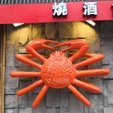 江西南昌餐飲定制玻璃鋼螃蟹雕塑壁飾