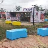 玻璃鋼藝術(shù)座椅提升中山小欖菊花園休憩環(huán)境景觀