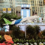 廣州白云機場玻璃鋼國產(chǎn)大飛機C919模型
