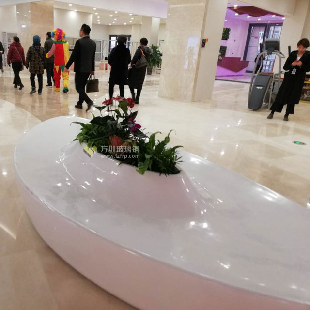 陜西商場美陳玻璃鋼休閑景觀花盆