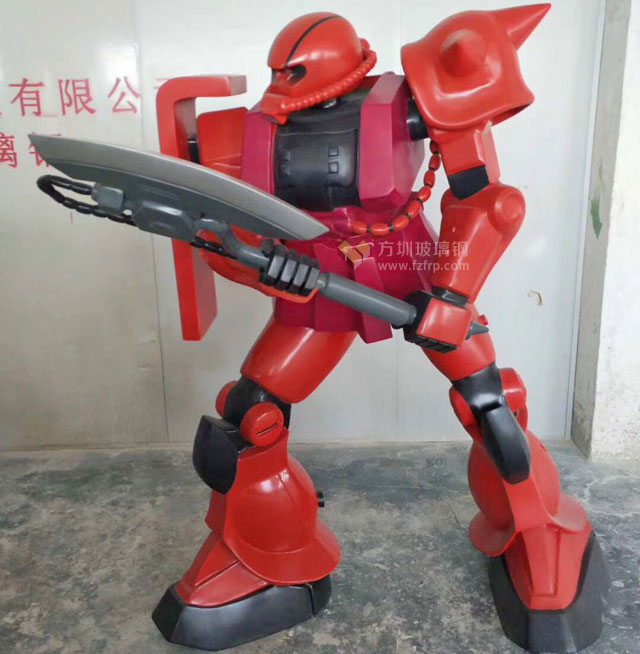 廣東動(dòng)漫公司定制玻璃鋼機(jī)器人雕塑模型