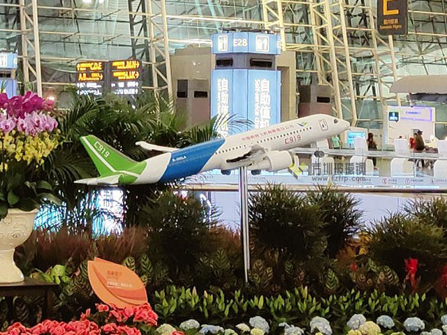 玻璃鋼飛機(jī)雕塑模型擺件