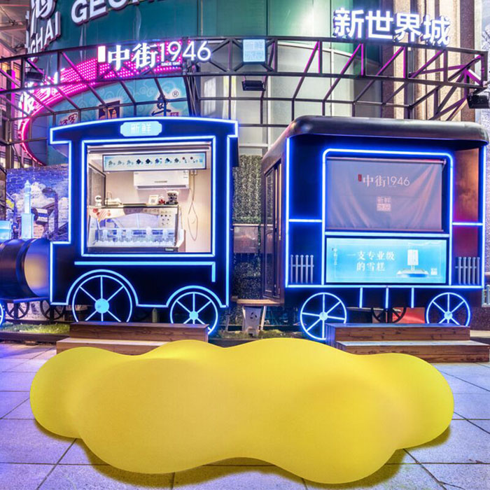 發(fā)光云朵凳美陳休閑座椅