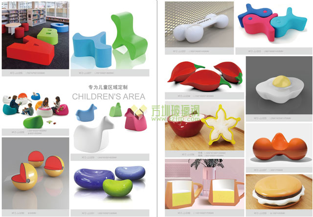 湛江商場(chǎng)玻璃鋼元寶組合凳