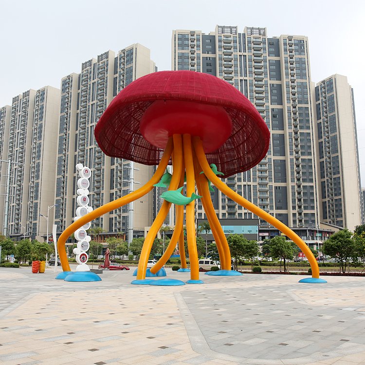 城市廣場(chǎng)大型水母景觀(guān)雕塑